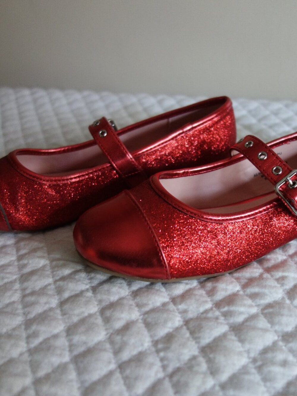 NORDSTROM Red Glitter Buckle Shoes Flats – Girls Sz 2